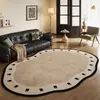 Tapete de Chenille Retrô Francês para Sala de Estar Impermeável Antiderrapante com Base de Algodão Tapete para Mesa de Centro Resistente a Manchas Fácil de Limpar Tapete para Cabeceira