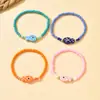 Pulseira de Cerâmica com Contas Estilo Retro Divertido Simples Europeu e Americano Pulseira Criativa de Contas de Arroz Peixe Pequeno Colorido Contrastante Pulseira