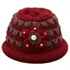 Gorro Cálido de Invierno para Madres de Mediana Edad, Gorro de Lana de Abuela, Gorro Tejido, Gorro Grueso de Terciopelo para Señoras Mayores, Gorro de Algodón para Mujeres