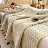 Manta de Toalha Jacquard Tricotada Classe A, Algodão Puro para Adultos no Verão, Gaze de Algodão de Três Camadas, Manta de Toalha Tradicional, Colcha Refrescante de Verão