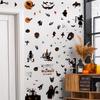 WSQT 30000 Halloween calavera fantasma bruja castillo sala de estar hogar fiesta ambiente ventana vidrio decorativo pared