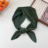 Lenço Quadrado Pequeno Liso 70 Dobras Feminino Liso Quatro Estações Leve de Seda Lenço Profissional de Primavera e Outono Lenço Decorativo