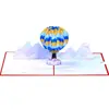 Tarjeta de Felicitación Creativa 3D Hecha a Mano Pop-Up, Tarjeta de Felicitación Globo Aerostático Escultura de Papel, Tarjeta Universal de Agradecimiento y Bendición, Venta al por Mayor de Regalos