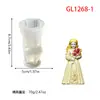 Molde de Silicone Princesa Rosa 3D Menina Retrô Europeia Vela Aromática Artesanal Molde para Decoração de Casa em Resina