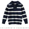 Suéter de Cachemira para Niños Medio Cremallera Cuello Alto Niños y Niñas Cachemira Jaspeada Engrosada Suéter Base de Punto Cuello POLO