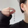 Novedad Pendientes Dulces Versátiles para Chicas Pendientes Elegantes con Pasador de Plata Estilo Coreano Elegantes Sencillos Pendientes Largos con Borla de Perla para Mujeres