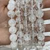 Chiming Trade Branco Puro Cristal Branco Explodido Contas Soltas Atacado Contas Soltas de Cristal Branco Grau 7A Pulseira DIY Explodida