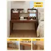Mesa com Estante Integrada Mesa de Estudo Doméstico para Estudantes Mesa de Escritório Simples Novo Modelo 2026 Mesa de Computador de Parede para Quarto