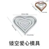Gesso Aromaterápico de Papoula Molde de Silicone Vazado de Coração Molde de Mesa de Cola de Resina Empilhável DIY em Formato de Coração