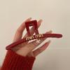 Coreano nuevo clip de cola de caballo Rojo clip de agarre clip grande de tiburón horquilla tocado hecho a mano joyería al por mayor accesorios para el cabello mujeres