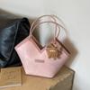 Bolsa Tote Grande Capacidade Estilo Coreano para Mulheres Verão 2026 Nova Moda Casual Bolsa de Ombro de Alta Qualidade