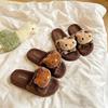 Novas Pantufas de Pelúcia Estampa de Leopardo 2025 para Mulheres Fofas Outono e Inverno Casa Interior Antiderrapante Supermercado Atacado Pantufas de Algodão para Mulheres