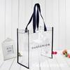 Fabricantes de origen doble capa 50 seda transparente pvc bolsa de compras gran capacidad comercio exterior transfronterizo cinta de nailon almacenamiento de ropa