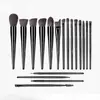 Set de Pinceles de Maquillaje de 18 Piezas, Base de Maquillaje en Polvo, Corrector, Sombra de Ojos, Rubor, Pinceles de Maquillaje, Carcasa Negra, Bolsa para Brochas de Belleza