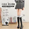 Meias panturrilha com renda estilo Lolita para mulheres, meias longas estilo JK japonês, antiderrapantes, não enrolam, meias de algodão acima do joelho, brancas e pretas