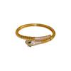 Pulseira de Personalidade em Forma de Cobra Banhada a Ouro Real com Zircônia Pulseira Joker da Moda Joia de Luxo Leve Joias de Alta Qualidade Atacado Feminino