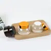 Botella de Vidrio Transparente con Hombro Inclinado para Crema Botella Portátil Dispensadora de Crema Facial Botella de Muestra para Viaje Botella Marrón Opaca para Crema de Ojos Transfronterizo