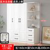 Armario de madera maciza completo para dormitorio, armario infantil de montaje sencillo, estilo europeo, para alquiler, armario grande, personalización