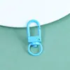 Chaveiro de Liga Colorida com Pintura Assada Fivela de Porta Acessórios de Miçangas Perler Feitos à Mão DIY Bolsa de Materiais Fivela Giratória Pingente Venda por Atacado