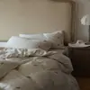 Elegante y Lujoso Juego de Cama Bordado de Cuatro Piezas para Niñas, 60 Hilos, Lyocell Tencel, Lavado a la Piedra, Aspecto Vintage