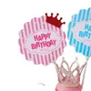 Tarjeta para decorar pastel de cumpleaños se puede insertar niños adulto corona suministros para fiesta de cumpleaños tarjeta de bendición bandera