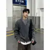 Suéter de punto de mohair para hombre MRCYC, suéter informal de moda estilo coreano para otoño, top holgado de cuello redondo