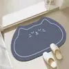 Tapete Absorvente de Lama Diatomácea Desenho Animado Fofo Animal Tapete para Pés Porta do Banheiro Antiderrapante Tapete Absorvente para Banheiro