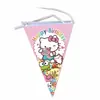 Banderines de Cumpleaños Transfronterizos para Fiesta Suministros Banner de Fiesta Desechable Bandera de Tirar Decoración de Ambiente Cadena de Banderines