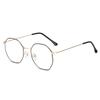 Montura de gafas de metal poligonal, montura de gafas para hombres y mujeres, estilo retro, nueva venta al por mayor, se puede equipar con montura de arte para miopía.