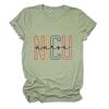 Europeo y Americano eBay Transfronterizo Casual Cuello Redondo Manga Corta Enfermera Nicu Verano Moda Suelta Camiseta de Mujer Spot