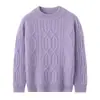 24 Nuevas Llegadas Otoño Invierno Suéter Unisex de Cachemira para Niños Moda Casual Grueso Cálido Suéter Jacquard de Cinco Agujas Suéter para Niños Mediano y Grande
