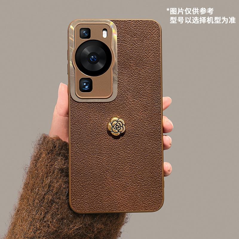 SKU-01-【深棕色】软壳★立体山茶花