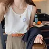 Camiseta de algodón acanalada para mujer, camisola para llevar debajo de un traje, nuevo top de verano ajustado que disimula los rollitos laterales, se puede usar como capa exterior