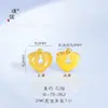 Puzuo Color Fuerte que Conserva 24K Oro Brillante Accesorios para Joyería DIY Colgante en Forma de Corazón Hielo Triturado Bolsa de Dinero Pulsera Collar para Mujeres