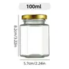 Tarro redondo de vidrio transparente resistente a altas temperaturas para miel, botella hexagonal para miel, tarro de conservas Qiaopopo para mermelada, tarro para nido de pájaro guisado fresco