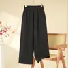 Pantalones casuales de forro polar para mujer, estilo 2026, para mujeres de mediana edad y mayores, de cintura alta, corte holgado, adelgazantes, pierna recta, largos para el calor de otoño e invierno