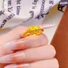 Anillo Pixiu de Latón Chapado en Oro para Atraer Riqueza para Mujeres, Nuevo Estilo Chino de Lujo Ligero, Diseño Versátil, Anillo Vajra Ajustable