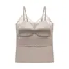Camisola Francesa Sexy Encaje Ropa Interior Copa Fija Satén Copa Fija Transpirable Sensación Desnuda Hermoso Busto Pequeño Camisola Chaleco Mujer