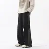 Calça de Moletom Listrada Americana da Moda Masculina Outono Marca da Moda Solta Casual Calça de Mergulho High Street Filhote Bonito Esportiva Calça Reta