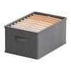 Caixa de Armazenamento Cinza Amazon Sem Divisórias, Caixa de Armazenamento Multifuncional Estilo Gaveta para Quarto de Estudante para Roupas e Calças, Dobrável