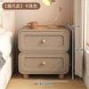Mesita de noche de madera maciza estilo crema Mesa de noche para dormitorio principal en casa Mesa de noche creativa moderna simple para niños Nuevo estilo 2025