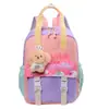 Mochilas Infantis para Uso Externo, Novas Cores Contrastantes, Leves e Versáteis, Mochilas Casuais para Alunos do Ensino Fundamental, Meninos e Meninas, Primeira e Segunda Séries