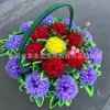 Suministros para el Festival Qingming, Sacrificios, Cestas de Flores Grandes, Bolsas de Flores Qingming Cestas de Flores, Suministros Funerarios al por Mayor, Cestas de Flores Artificiales