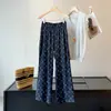 Pantalones Casuales Acampanados con Estampado Retro para Mujer, Nuevo Estilo de Verano, Estilo Old Money, Cintura Alta, Adelgazantes, Elegantes, Versátiles, Pantalones Cortos de Algodón y Lino