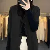 Chal de Lujo Ligero Cálido de Lana Pura Rayas Borlas Otoño Invierno Versátil Bufanda de Temperamento Ropa Exterior Texturizada Capa para Mujer
