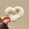 Pinza de Garra de Peluche para Mujer, Pinza Grande para el Cabello de Otoño e Invierno con un Toque de Lujo, Pinza de Tiburón Ins para Cabello Grueso, Pasador para Moño, Accesorio para el Cabello