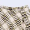 Para Comercio Exterior Transfronterizo Europeo y Americano Ropa de Mujer Aliexpress Más Vendido Verano Simple Versátil Falda de Cuadros Asimétrica