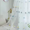 Cortinas Bordadas Estilo Baloncesto Clásico para Habitación Infantil Cortinas Transparentes Cortinas Transparentes Semibloqueo Blancas Cortinas Divisorias para Balcón Cortinas Transparentes Fútbol