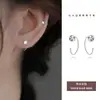 Prata de Lei S999 Cuidado Diário do Piercing no Orelha Dormir Sem Remover Piercings Brincos de Cartilagem Orelha Simples da Moda Versáteis Argolas de Orelha