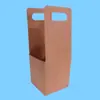 Soporte de taza portátil de tarjeta blanca engrosado rosa café té de leche flores empaque para llevar un solo doble agujero 2424 taza retiro de efectivo
